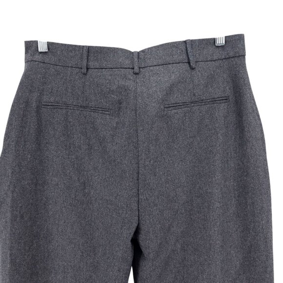 NWT LES SUBLIMES Gray Pleated VIC Flannel Pants Palazzo Wide Leg Size 44 - Picture 4 of 9